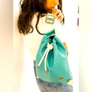 NEW IF Bags aqua rope rucksack LIGHTWEIGHT backpack vegan leather Milan Italy